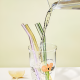 Glass Straws 4 pcs + Cleaning Brush